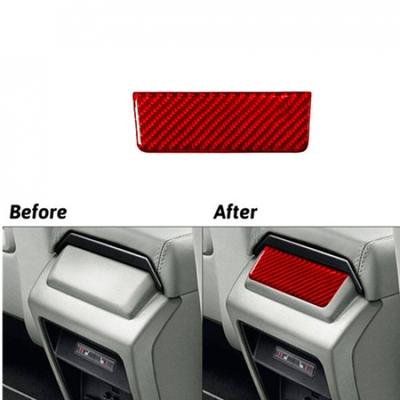 Red Carbon Fiber Rear Console Panel Trim For Land Rover Discovery Sport 2015-19