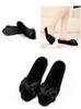 Portable Heeled Slippers with Storage Bag for Entrance and Class 4cm Heel to [MOON ROOM] Graduations, Ceremonies, Visits, (M (up approx. 23.5cm),