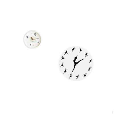 Modern Ballerina Wall Clock Silent No Ticking Quiet Large Numerals Ballet Dancing Girl Decorative
