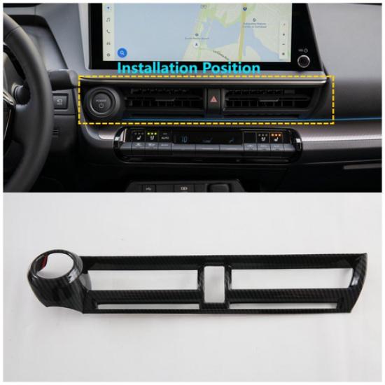 LHD Carbon Fiber Center Air Vent Outlet Cover Trim For -2025 Toyota Prius