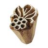 Textile Stamp Brown Floral Printing Block Hand Carved Wooden Lots Of 14