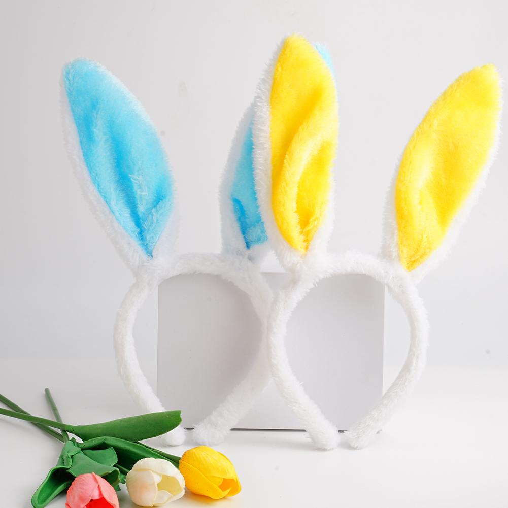 Easter Bunny Ears Headband Plush Rabbit Ear Hairband For Kids Adults Easter Party Favors Costume Accessory Holiday Decoration