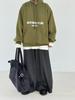 Becabeau Winter Korean-Style Loose Plus-Size Casual Letter Hooded Fleece Sweatshirt