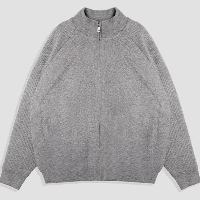 Men s Stand Collar Knitted Down Jacket - 90% White Duck Down Sweater Style XXXL