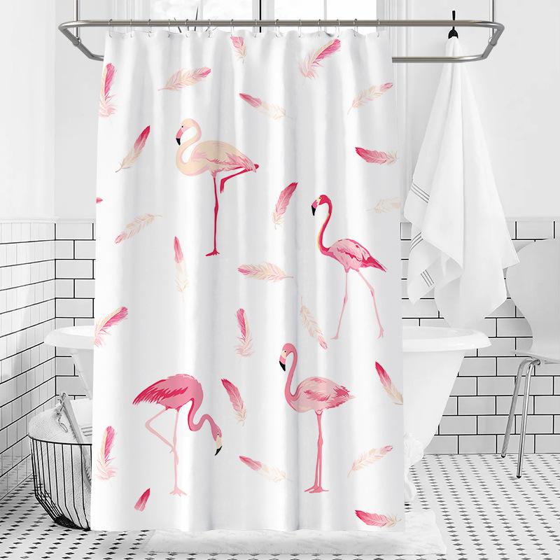 Badezimmer verdickter wasserdichter Vorhang, schimmelfester Duschvorhang, Duschtrennwand-Vorhang, Duschvorhang, Badezimmer-Vorhang, kostenlose Perforation