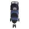 Pet Stroller Foldable Breathable Visible Mesh Dog Cat Carrier Cart with Storage Basket and Cup Holder for Outdoor