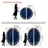 2D Flat   2pcs   2D Flat Printing Curtains   Blue Round Plate with Golden Stars and Moons Decor Rod Pocket Velvet Fabric Window Tre