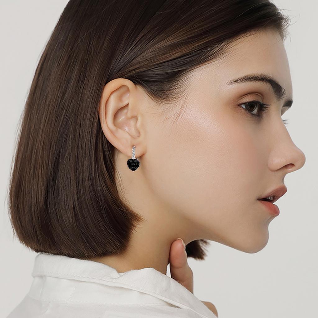 Ladies' Love Zircon Earrings