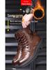 Winter Men's Genuine Leather Martin Boots – Warm, Versatile, Trendy Work Boots