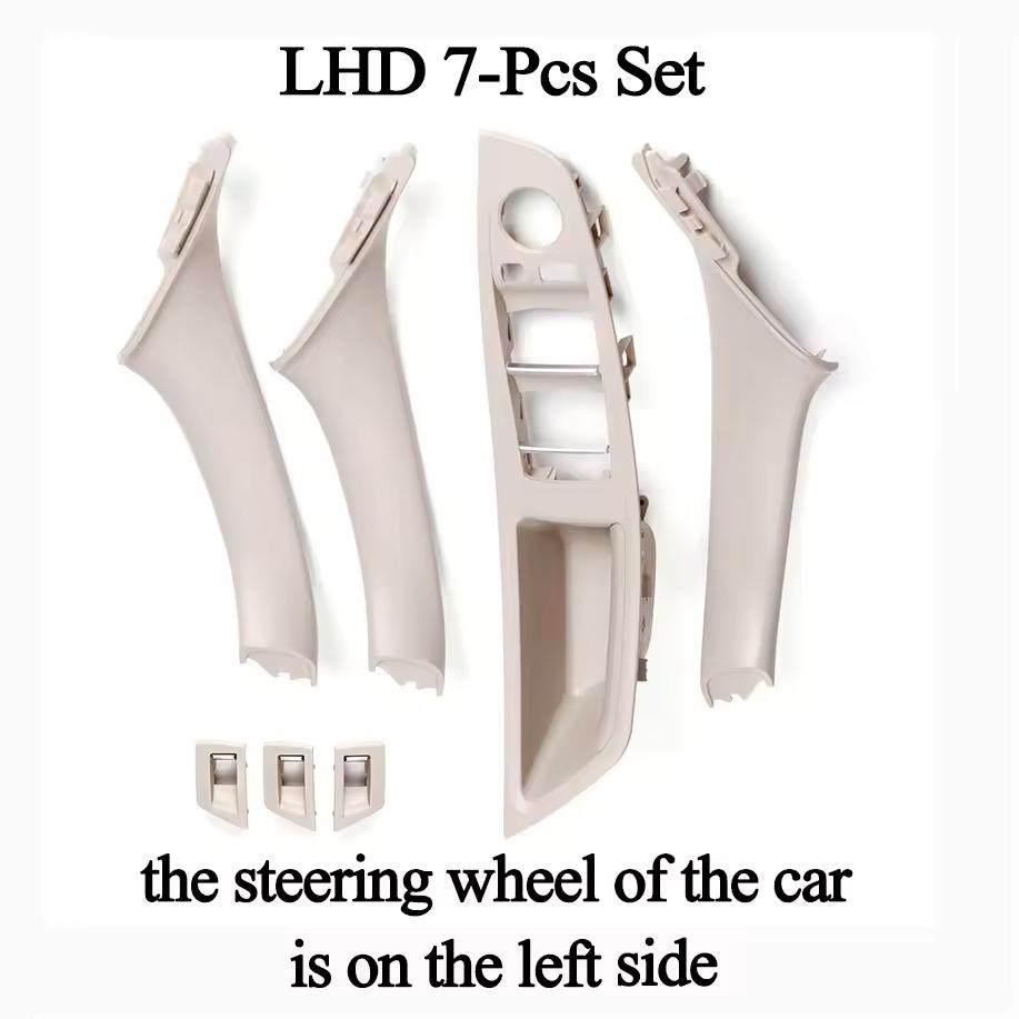 Carbon Fiber Inner Handle for F10 F11 F18 BMW 5 Series Armrest Pull Trim Cover 7 Pcs Set 51417225875 51417261933 51417225879