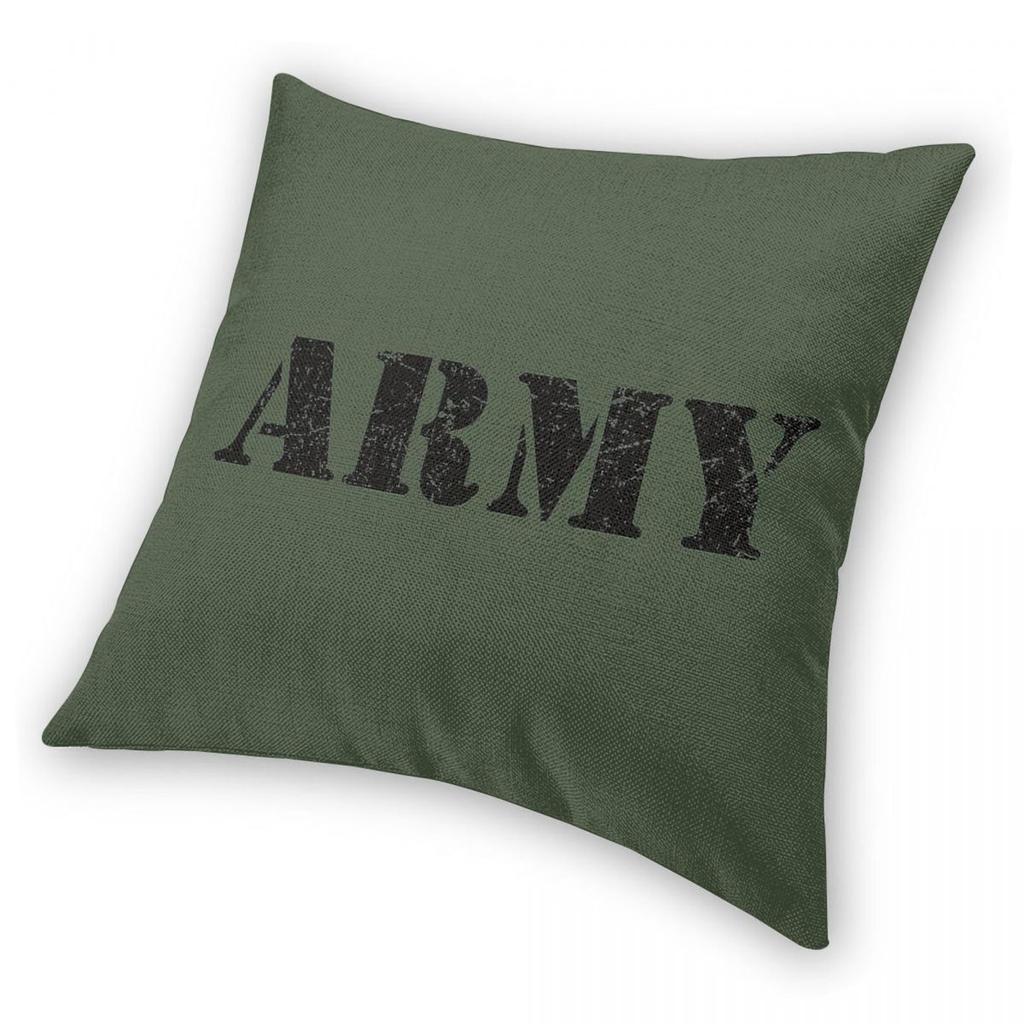 Us Army Classic Military Square Pillowcase Polyester Linen Velvet Creative Zip Decorative Home Cushion Case