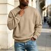Herren Slim Fit Karo-Hals Langarm Top für Outdoor, Freizeit und Alltag