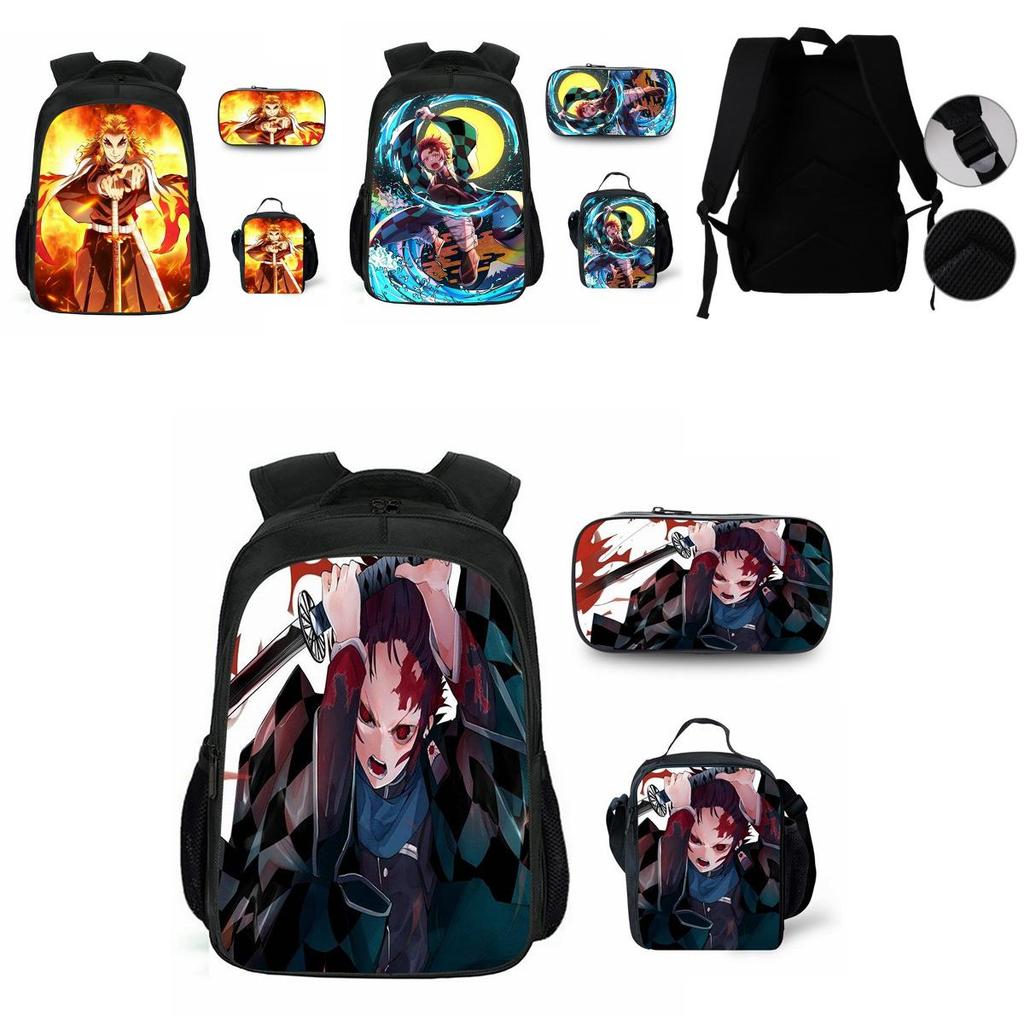 Large Capacity Demon Slayer Kimetsu No Yaiba Backpack With Durable Material And Stylish Design