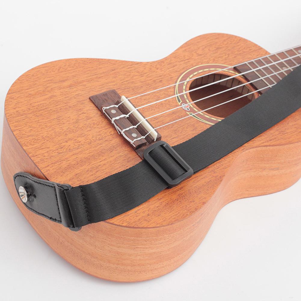 Longteam Adjustable Ukulele Guitar Belt Strap for Electric Acoustic Folk Guitar with Tail Nail