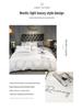Solid Color Washed Cotton Quilt Cover with Simple Embroidery