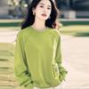 Felpa con cappuccio verde a maniche lunghe da donna Pullover Top Ampi Casual Outfit Autunnale