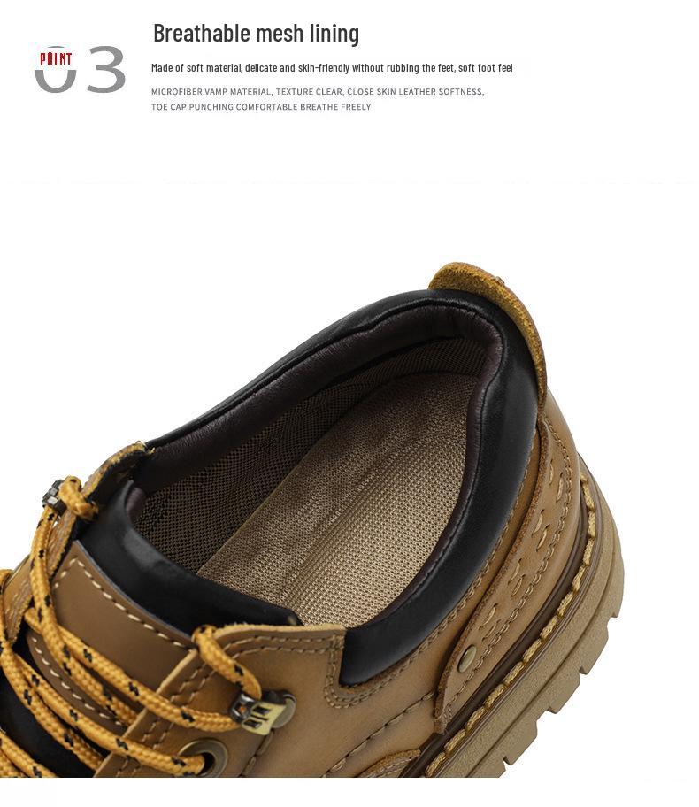 Men's Retro Low-Top Martin Work Boots 2025: Versatile Casual Outdoor Shoes with Trendy Big Toe Design