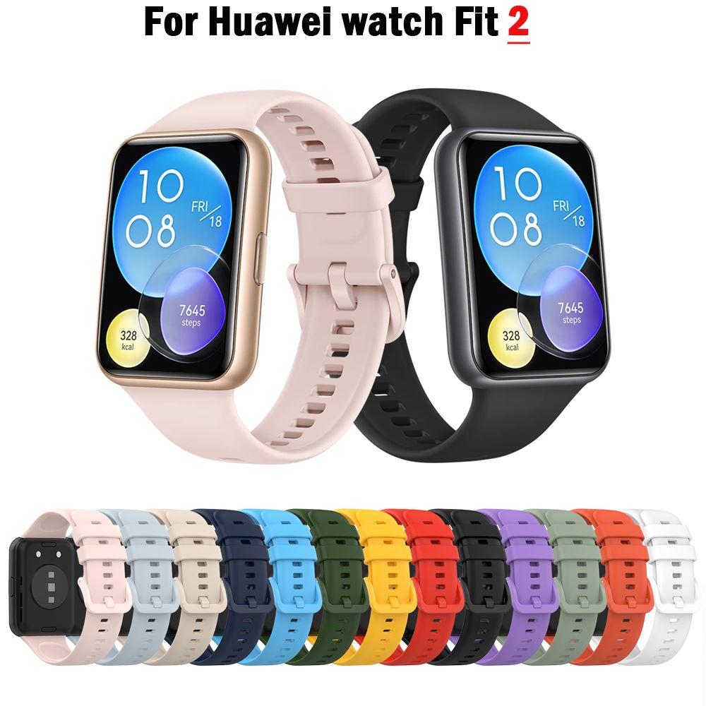 Silicone Strap for Huawei Watch Fit2 Soft Waterproof Sport Band Fashion Wristband Sports Replacement Smartwatch Bracelet 3