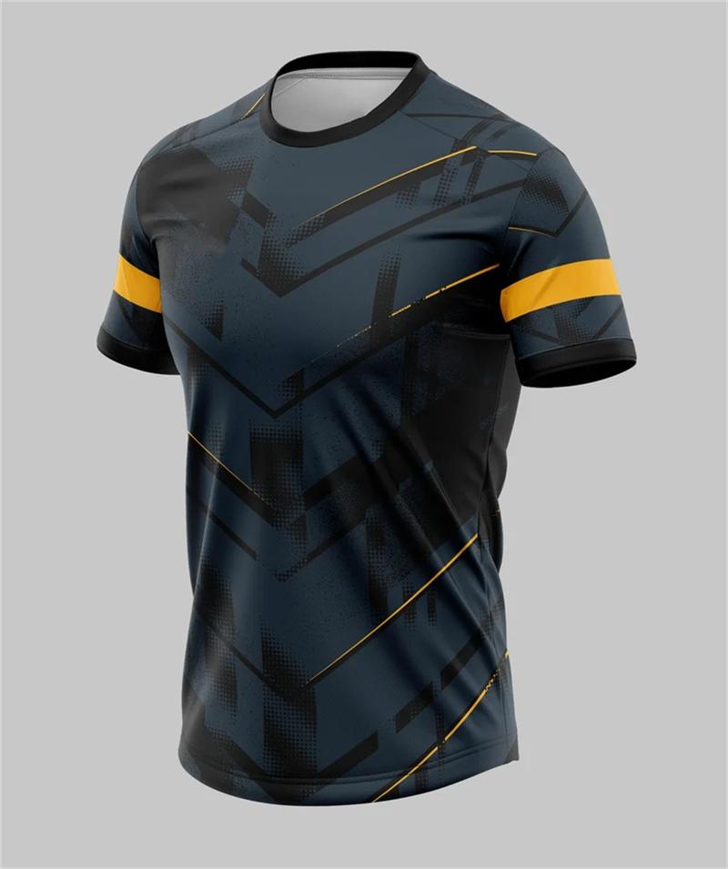 Simple and Fashionable Men's Outdoor 3D Printed Short-sleeved Large-sized Breathable Casual Sports T-shirt for Family Wear