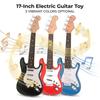 17 Inch Kids Electric Guitar Toy 4 Strings LED Lights Portable Musical Instrument Birthday Gift for Beginners Boys Girls Toys