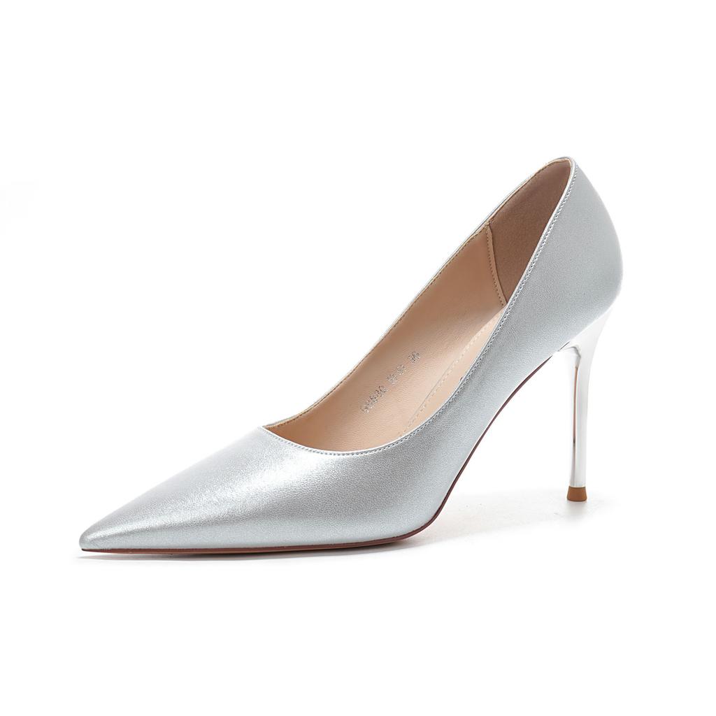 Q skórzana powierzchnia proste wysokie obcasy damskie do pracy codzienne wszechstronne szpilki pojedyncze buty damska elegancja zaawansowany profesjonalny lekki luksus