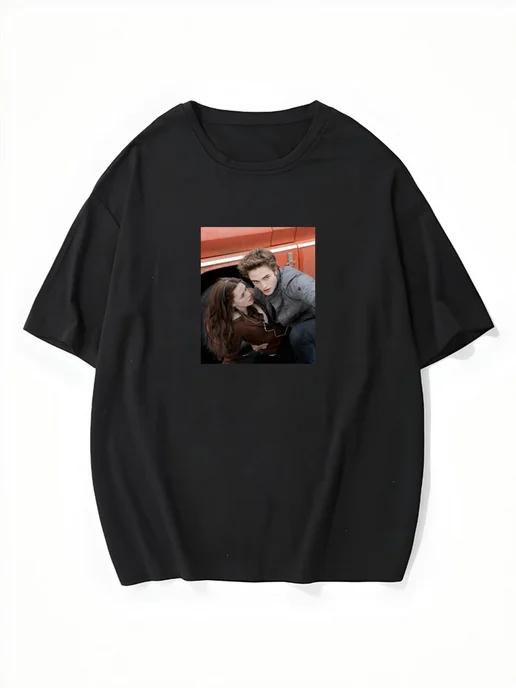 Oversized T-shirt with “Twilight” print S