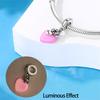 Charm Bead Charms Authentic Copper Plated Luminous Bead Pink Heart Pendant Bead Charms Compatible With Bracelets Diy Gift Women Delicate Jewellery