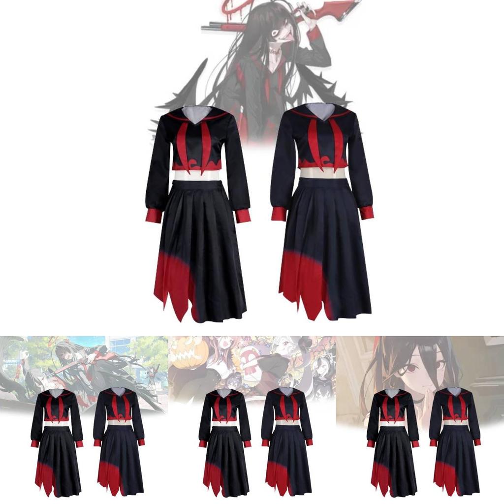 Vibrant Cosplay Costume Blue Archive Inspired Jk Uniform Polyester Fabric