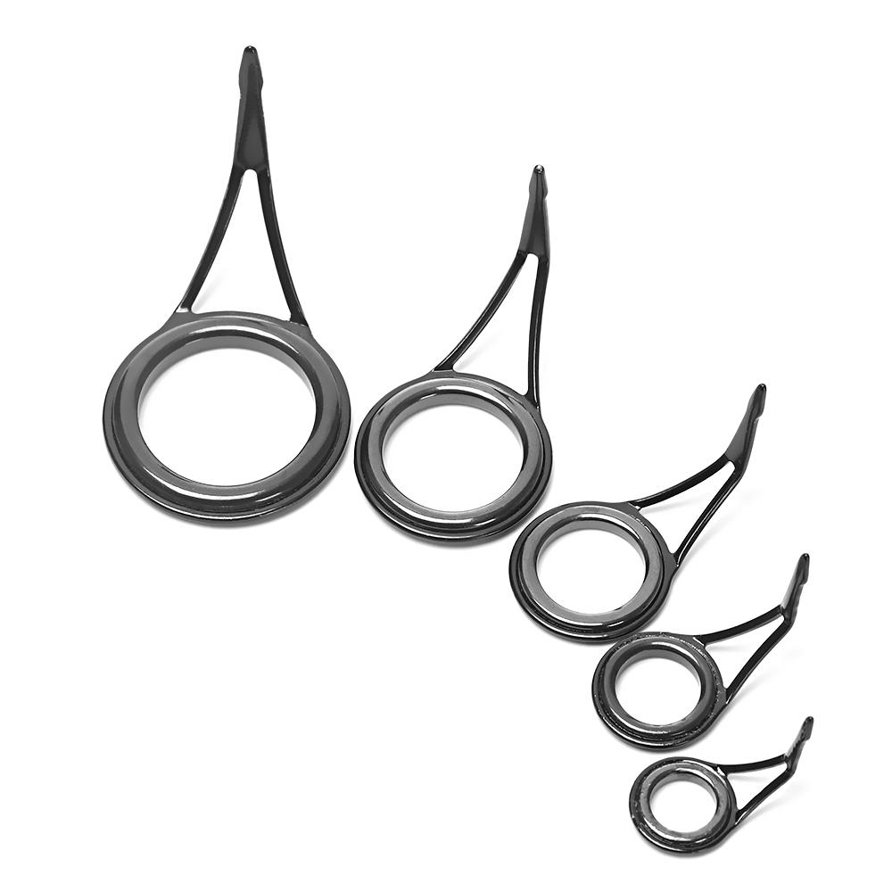 5Pcs 3mm-23mm Internal diameter Vintage Oval Fishing Top Rings Fishing Line Guides Eyes Sets Fishing Rod Guides Pole Repair Kit