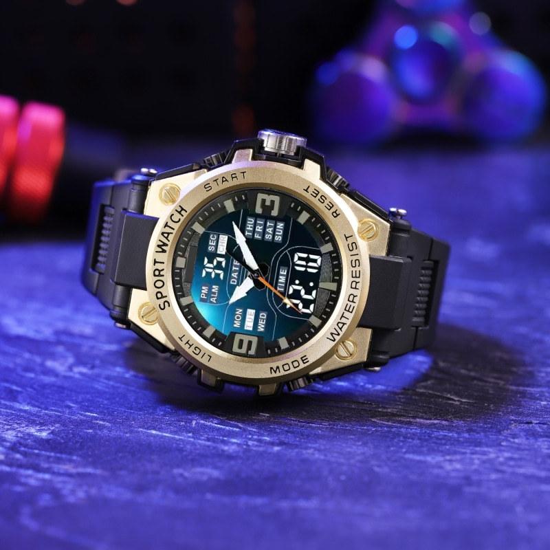Iron Star Fashion Double Display Men'S Sports Watch Multifunctional Male Student Timing