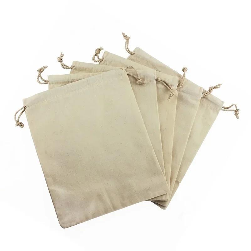 12 Pcs Color Gift Bags Pouch Drawstring Packaging Favor Cloth Sack Jewelry Storage Accessories Household Simple