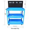 Three-Tier Heavy-Duty Tool Cart for Auto Repair, Workshop, Home Storage