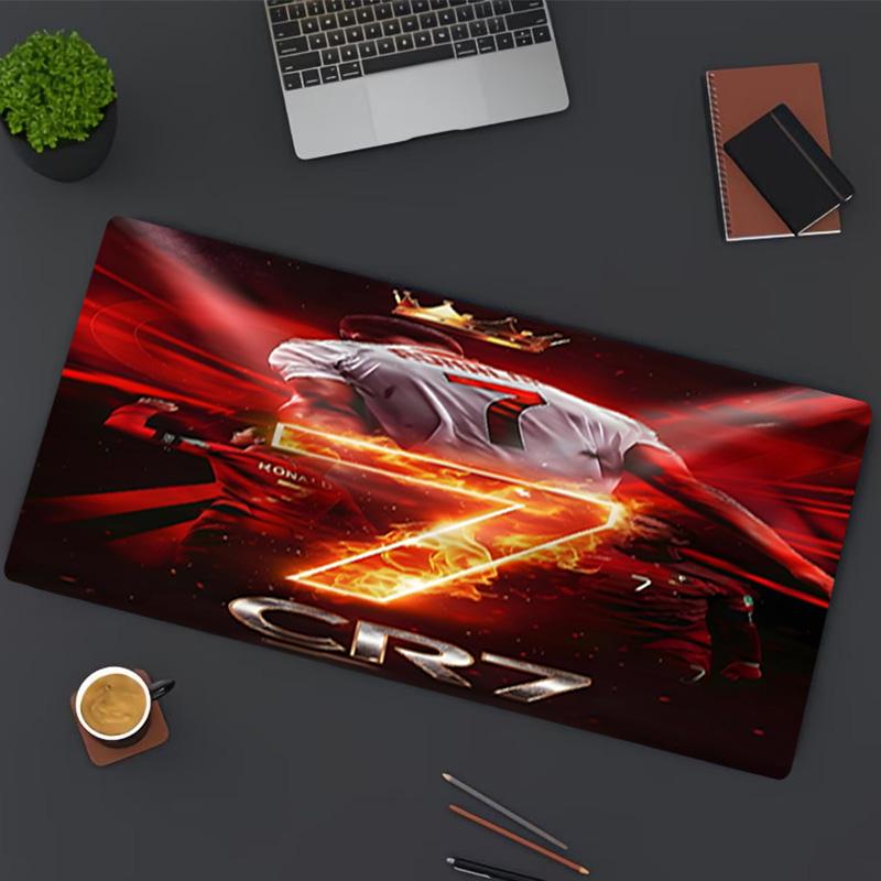 Tappetino per Mouse con Stampa di Cristiano Ronaldo, per Tastiera, Tappetino per Laptop PC per Ufficio, Uso Domestico, Decorazione Scrivania, Regalo di Compleanno Perfetto per i Giocatori