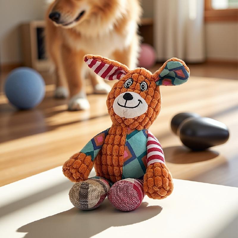 

Interactive Squeaky Dog Chewing Toy Pet Dog Shiba Inu Plush Cute Elephant Bite Resistant Dog Teeth Cleaning Doll Chew Toy