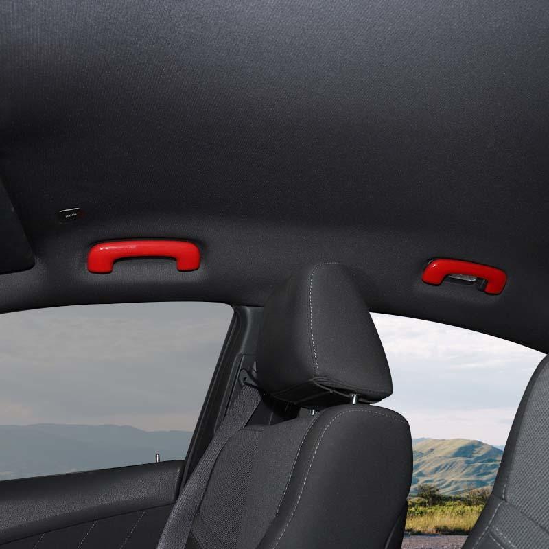 ABS Top Handle Decoration Protective Cover Sticker Fit For Dodge Charger 2011 Up Car Interior Accessories