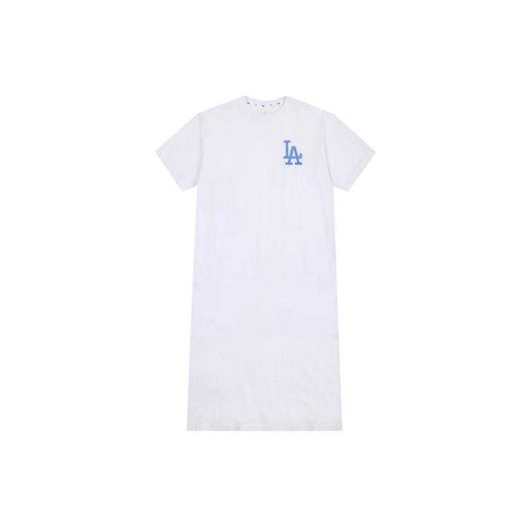 New MLB Short Sleeved Dresses Women's White 31OP10131-07W