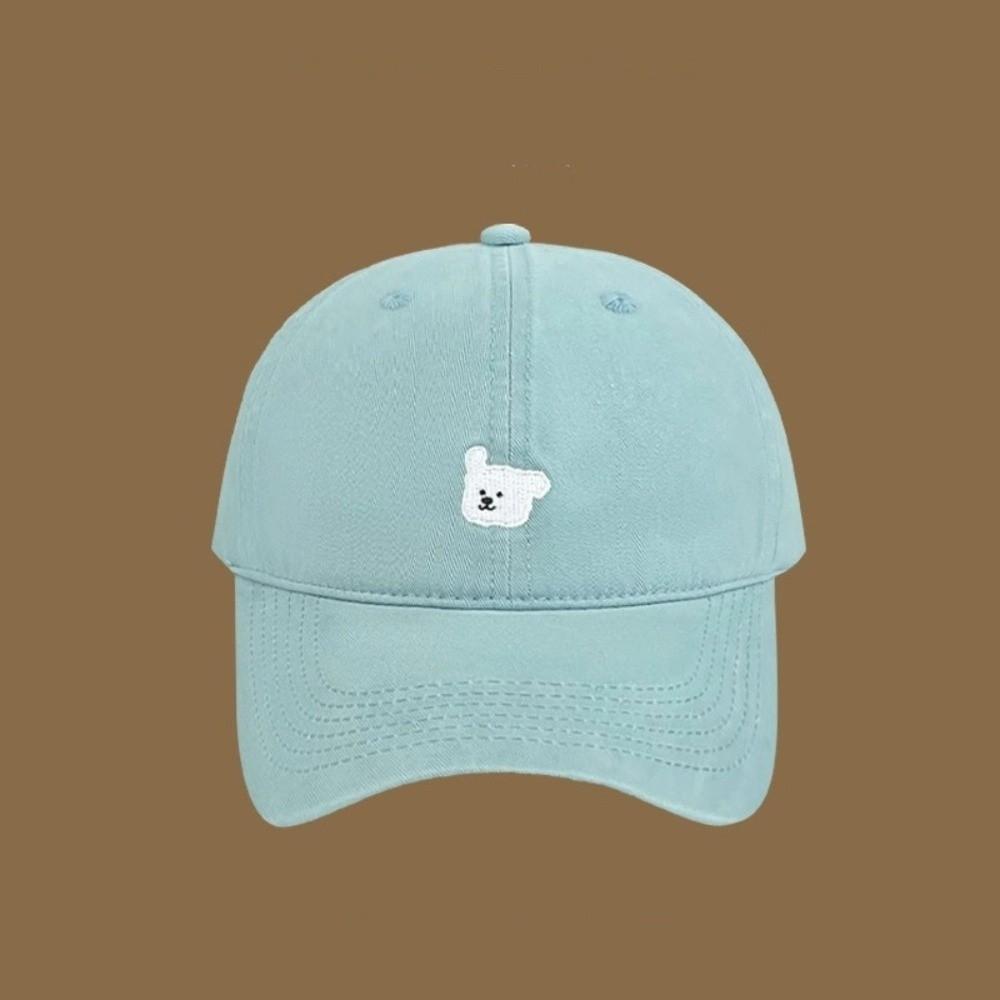 Korean Men Women Baseball Cap Cotton Snapback Hat Adjustable Puppy Embroidery Cap  Unisex