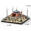 Giftfri 1434 stk Hagia Sophia-Istanbul Byggeklosser Stor Skala Verdensberømt Arkitekturmodell Samling av Små Klωσser For Gave