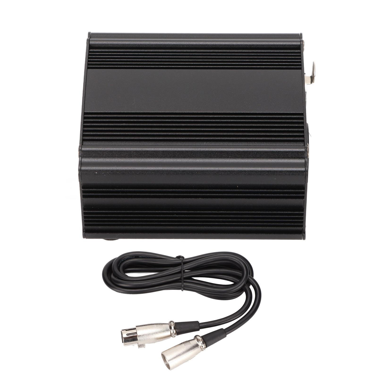 

Фантомное питание 48 В, профессиональное фантомное питание с кабелем XLR 3 Pin для записи музыки EU Plug