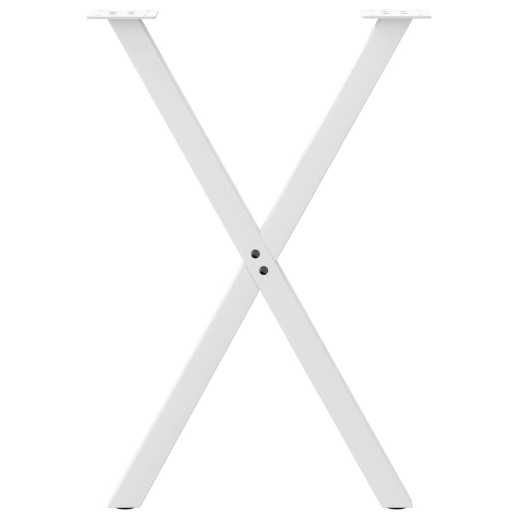 Vidaxl Nogi Do Stołu Jadalnego, 2 Szt., Białe, 50X(72-73) Cm, Stal