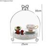 Silvery Metal Mirror Cake Stand Cake Pan Dessert Plate Desktop Storage Tray Home Decorative Plate Display Stand Shooting Props
