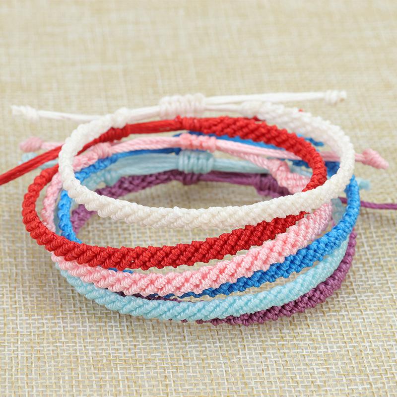 Handmade Wax String Bracelet Waterproof Thread Braided Bangles Women Men Bohemian Twist Bracelets Friendship Wristband