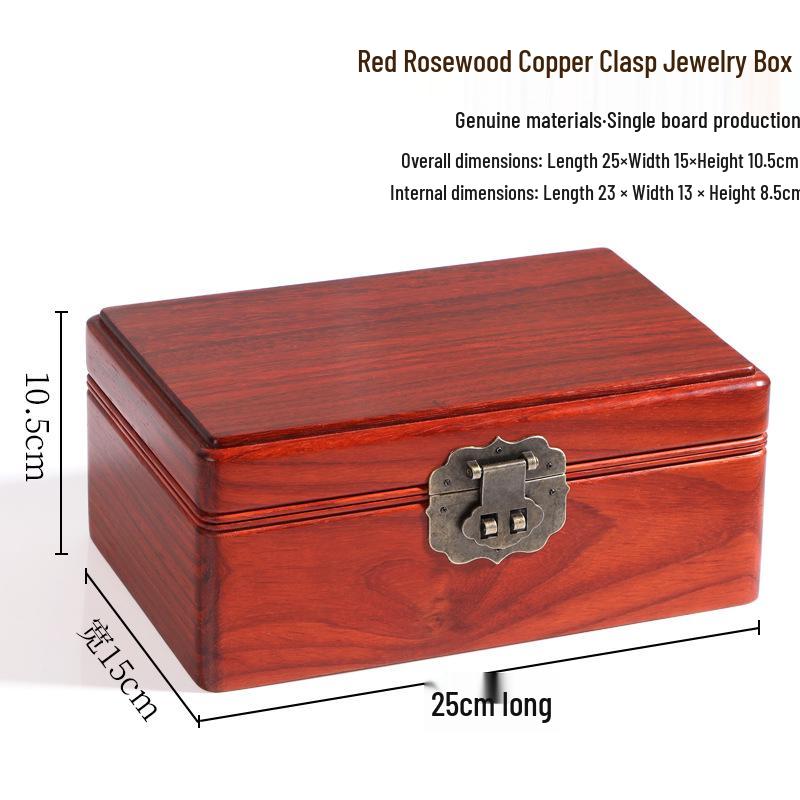 High-End Solid Wood Jewelry Box, Multi-Purpose Wedding Storage with Mortise and Tenon Design