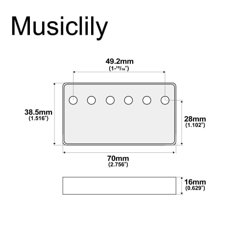 Musiclily Pro 9.8mm Pitch Nickel-Silver Alloy Humbucker Pickup Covers for Electric Guitars, Made In the USA, Black