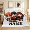Custom Name Wolf Flannel Blanket Throw Blanket Soft Warm Sofa Bed Home Decor Unique Gift