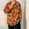 Heren bloemenoverhemd - Japanse en Koreaanse stijl, lente/herfst, trendy retro Hong Kong-stijl, casual all-match jas