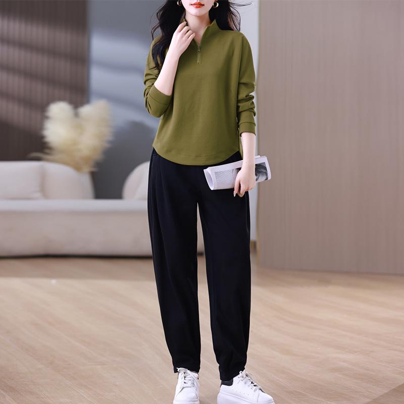 Women's Casual Slim-Fit Sportswear Suit, Age-Defying Fashion, Spring/Autumn 2024 Collection