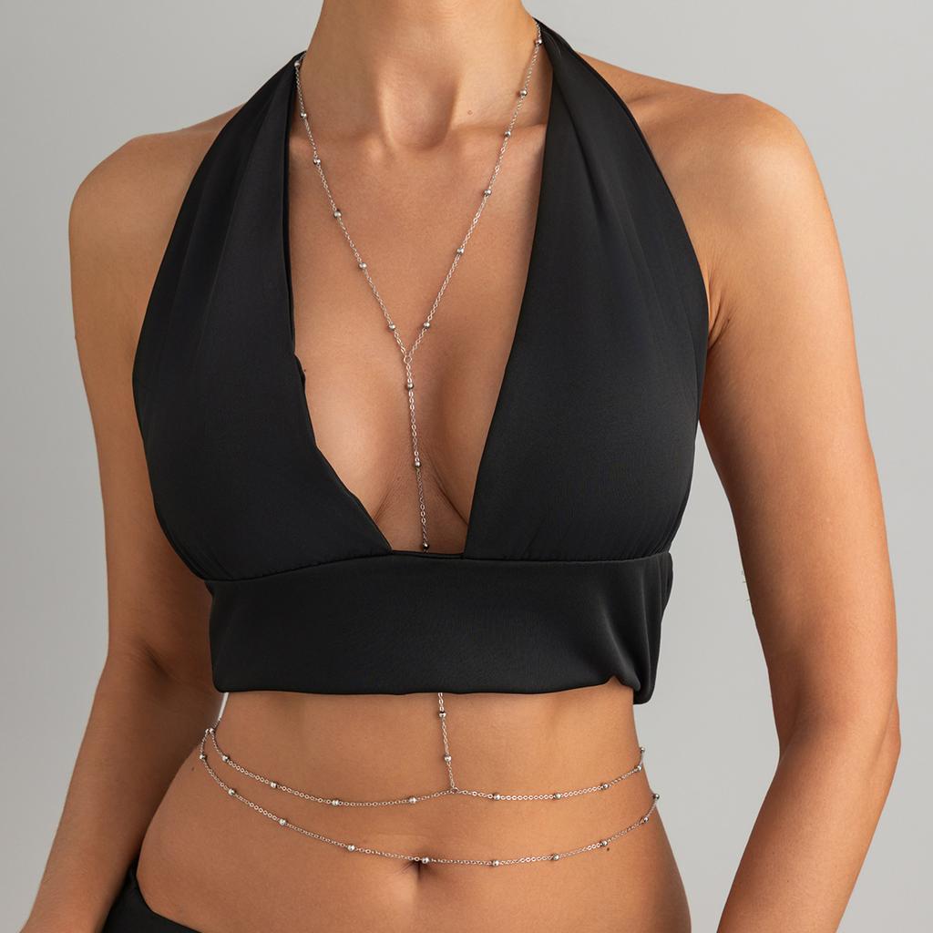 Übertriebene Sexy Taillenkette für Damen Herren Sommer Bikini Trendige Integrierte Kette Bauchkette Ozean Strandparty Körperschmuck