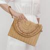 Bag Beach Handmade Bag Large Capacity Fringed Magnetic Closure Straw Crossbody Bag Woven Envelope