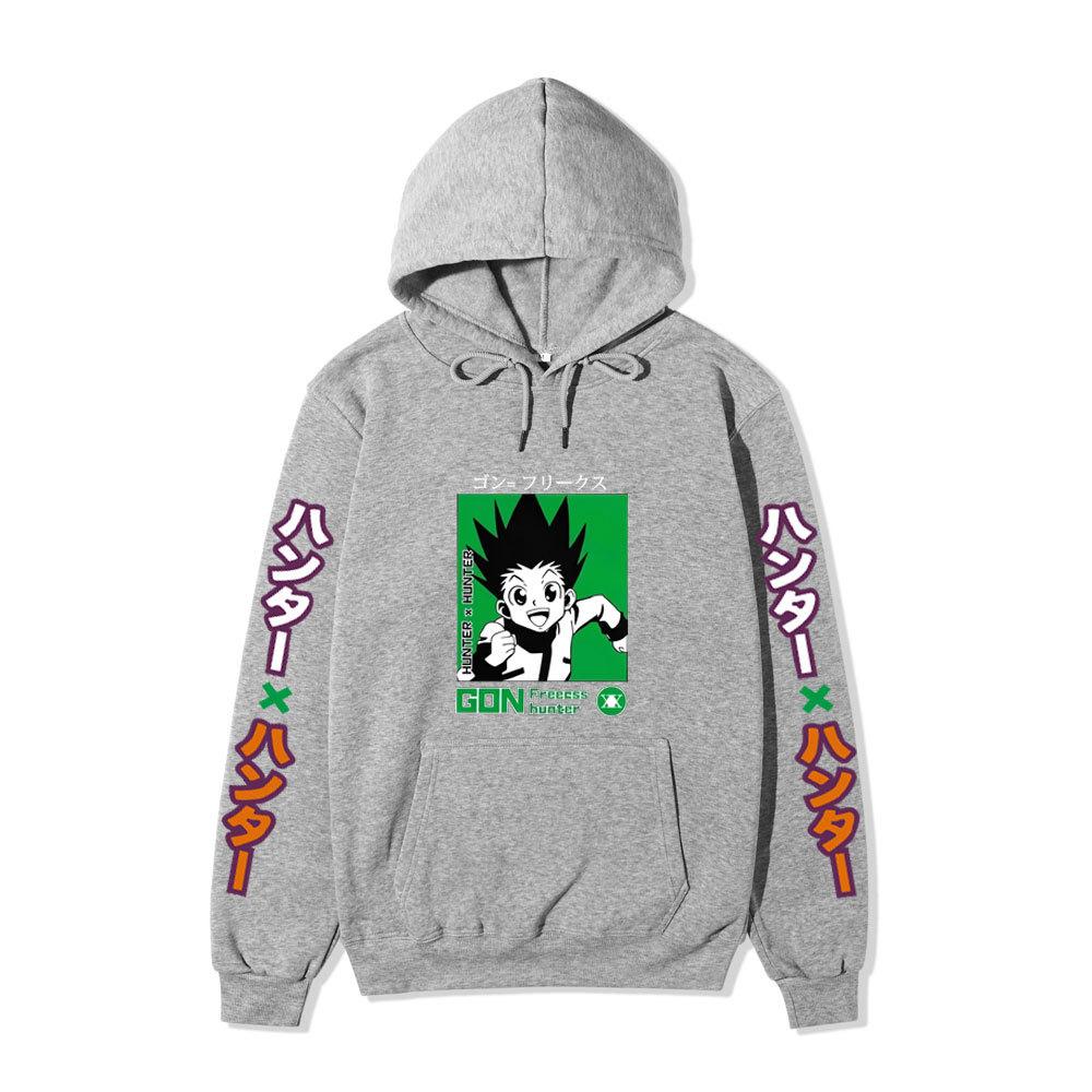 Japanese Anime Hoodie Sweatshirt Hunter X Hunter Graphic Printing Sweatshirts for Fans Casual Autumn Winter Fleece Streetwear